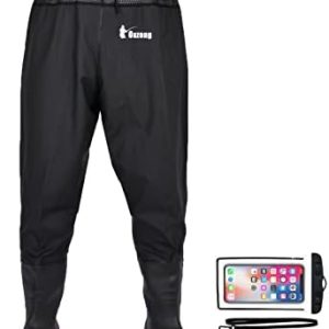 Waterproof Fishing Waist Waders Pants with Boots for Men and Women for Fishing Hunting outdoors